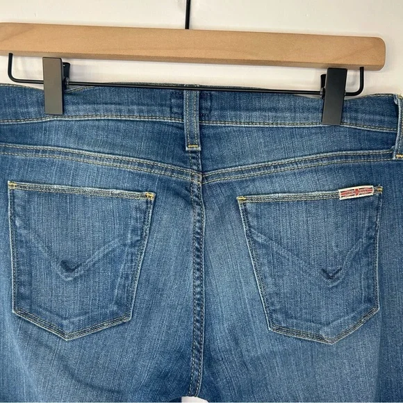 Hudson Krista Super Skinny Crop Jeans, Sz 28, Distressed Medium Wash Denim - Picture 6 of 10